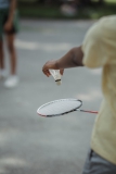 Foto Badminton Ball und Schläger